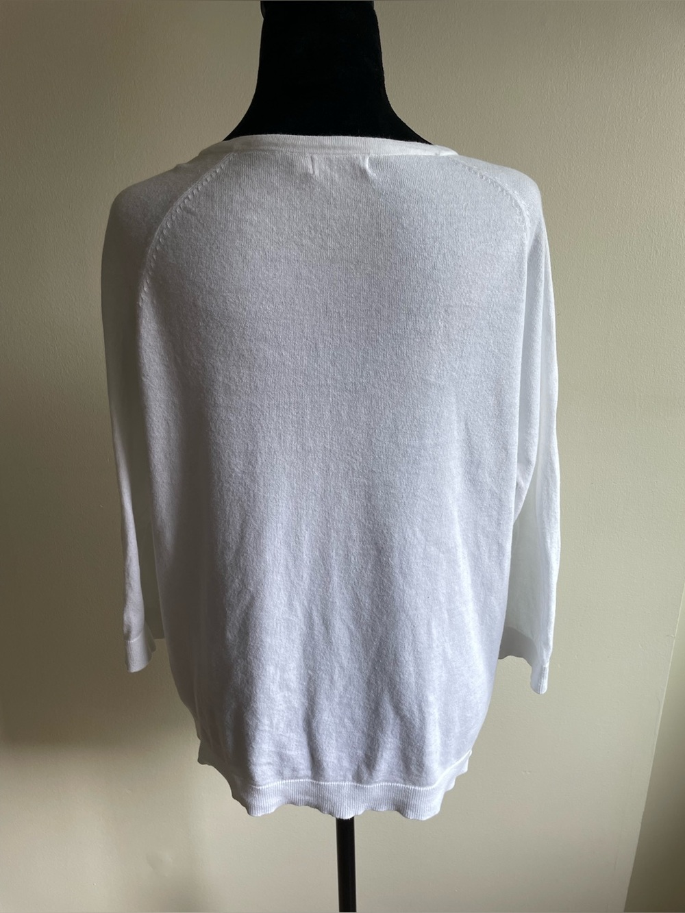Reitmans Essentials White 100% Cotton Cardigan Women’s L Lightweight Button Fron - Picture 2 of 10